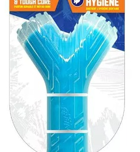 NERF DOG SUPER SCENT DENTAL CHEW TEETHER-PEANUT BUTTER Y BACON (AGOTADO)