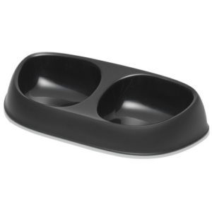 COMEDERO SENSIBOWL DOBLE 200 ML AO10 NEGRO (AGOTADO)