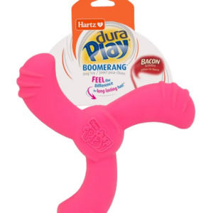 HARTZ DURA PLAY BOOMERANG DOG TOY FUCSIA