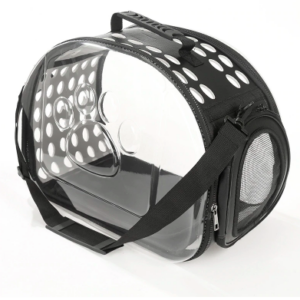 BOLSO PLEGABLE TRANSPARENTE NEGRO PB11A (AGOTADO)