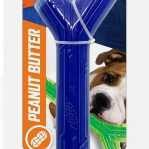 NERF DOG SUPER SCENT DENTAL CHEW TEETHER-PEANUT BUTTER
