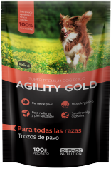 AGILITY GOLD CAN TROZOS DE PAVO X 100   GR