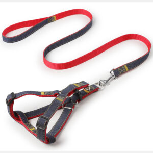 TRAÍLLA CON COLLAR ARNES L-2.0x 120CM ROJO