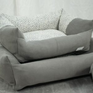 CAMA CUADRADA FLORES S GRIS