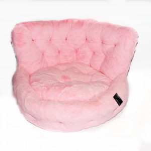 CAMA REDONDA ESPALDAR ROSA