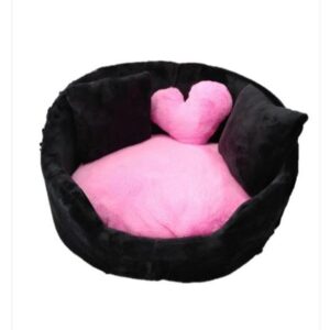 CAMA REDONDA NEGRO CON FUCSIA TALLA L