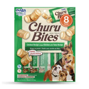 CHURU BITES PERRO CHICKEN WRAPS WITH TUNA X8 96GR