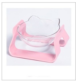 COMEDERO CARA DE GATO B PC13B ROSADO