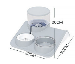 COMEDERO INCLINADO CON DISPENSADOR DE AGUA PC82 GRIS (AGOTADO)