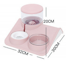 COMEDERO INCLINADO CON DISPENSADOR DE AGUA PC82 ROSADO (AGOTADO)