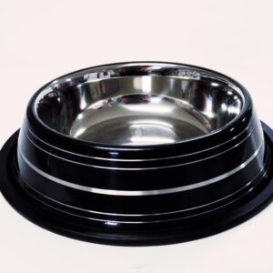 COMEDERO METÁLICO ACERO INOXIDABLE NEGRO AEDBNTCRS-04