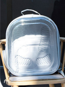 MORRAL TRANSPARENTE GRIS