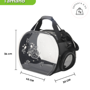 Bolso Transparente Plegable Paw PB11C - Negro (AGOTADO)