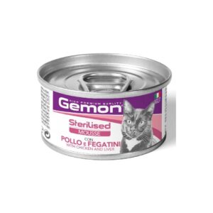 GEMON CAT MOUSE STERILIZED RICE CHICKEN X 85GR