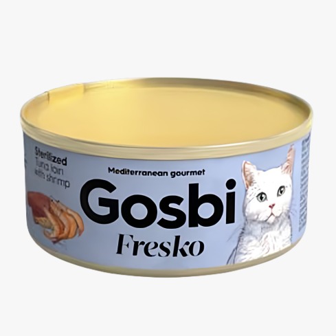 GOSBI FRESKO FEL ADULT STERILIZED TUNA LOIN WITH SHRIMP X 70 GR
