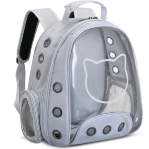 MORRAL TRANSPARENTE CARA DE GATO GRIS-PB12E (AGOTADO)