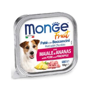 MONGE FRUIT DOG PORK/PINEAPPLE X 100GR