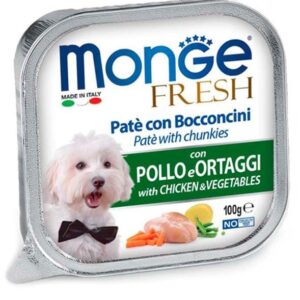 Monge fresh pate pollo y verduras x 100 gr