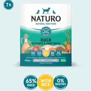 NATURO CAN ADULT DUCK RICE AND VEGETABLES TRAY X 400GR