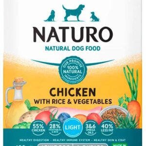NATURO CAN ADULT LIGHT CHICKEN RICE TRAY X 400GR