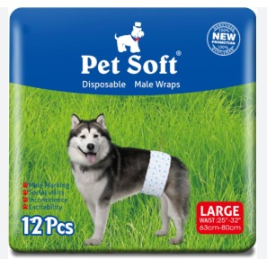 PAÑAL PET SOFT MACHO TALLA L