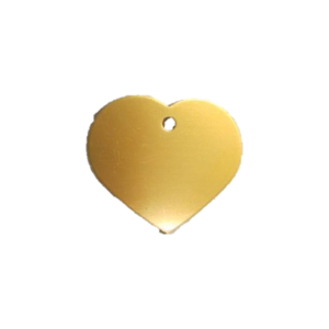 PLACA CORAZÓN DORADO