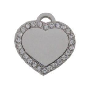 PLACA CORAZÓN GRANDE CON PIEDRAS