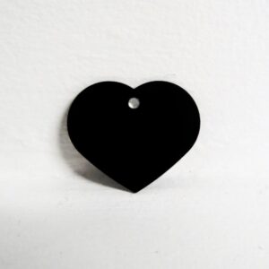 PLACA CORAZÓN NEGRA