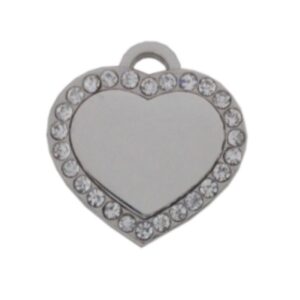 PLACA CORAZÓN PEQUEÑA CON PIEDRAS