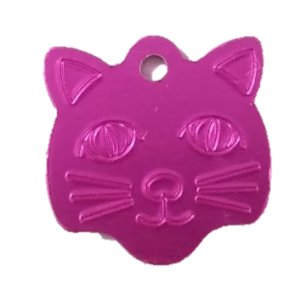 PLACA GATO FUCSIA