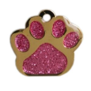 PLACA HUELLA DORADA CON ROSA