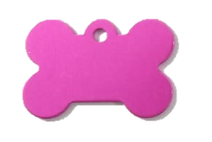 PLACA HUESO PEQUEÑA FUCSIA