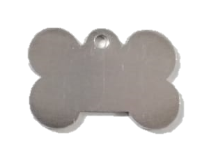 PLACA HUESO PEQUEÑA PLATEADA