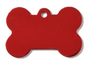 PLACA HUESO PEQUEÑA ROJA