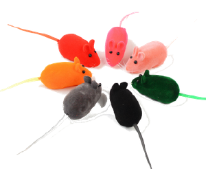 RATONES CON SONIDO 4 UNIDADES SURTIDAS