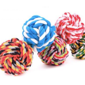 PELOTA MORDEDORA DE ALGODÓN GRANDE VARIEDAD DE COLORES UNIDAD