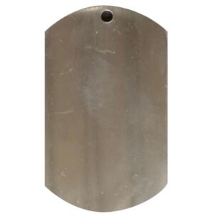 PLACA MILITAR ACERO PLATEADA