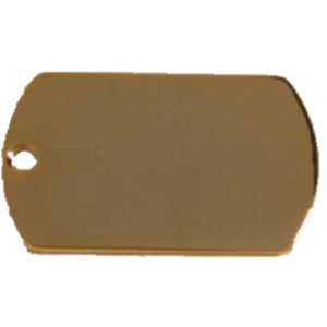 PLACA MILITAR ACERO DORADA