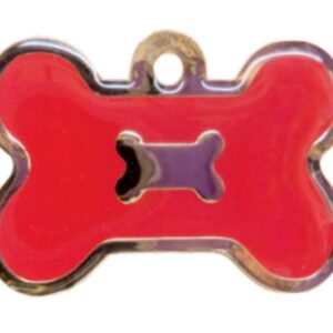 PLACA HUESO ROJA HUESO DORADO