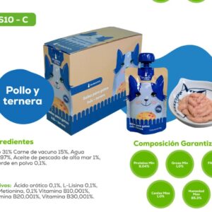 SALSA PARA GATOS POLLO Y TERNERA