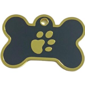 PLACA HUESO CON HUELLA BORDE DORADO MEDIANO