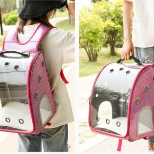 MORRAL TRANSPARENTE SIRENA ROSADO