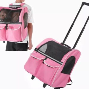 MALETA CON RUEDAS BÁSICA ROSADA TALLA  L