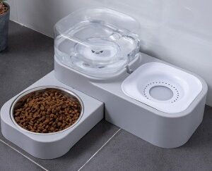 DISPENSADOR COMEDERO CUADRADO GRIS