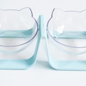 COMEDERO CARA DE GATO AZUL C