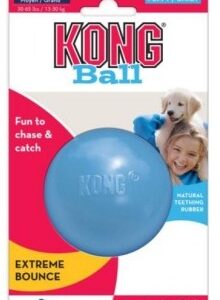 KONG PERRO CAUCHO PUPPY PELOTA MEDIUM CELESTE KPB1