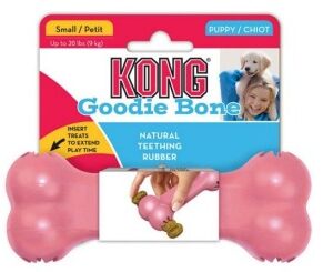 KONG PERRO CAUCHO PUPPY HUESO SMALL ROSADO KP31
