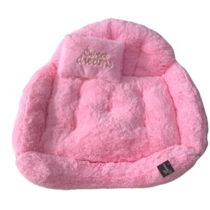 CAMA TIPO SOFA ROSADO PELUCHE