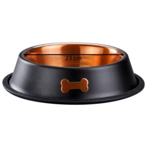 PLATO ANTIDESLIZANTE GABRICA NEGRO COBRE 23 CM